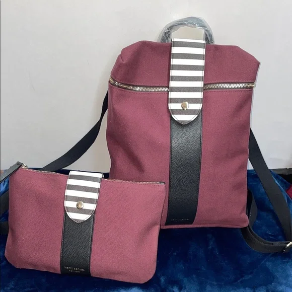 Henri Bendel Convertible Backpack W/Pouch - Picture 1 of 11